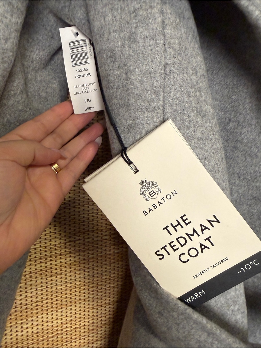 [Brand New] Aritzia Babaton Connor Coat in Light Gray - Picture 8 of 14
